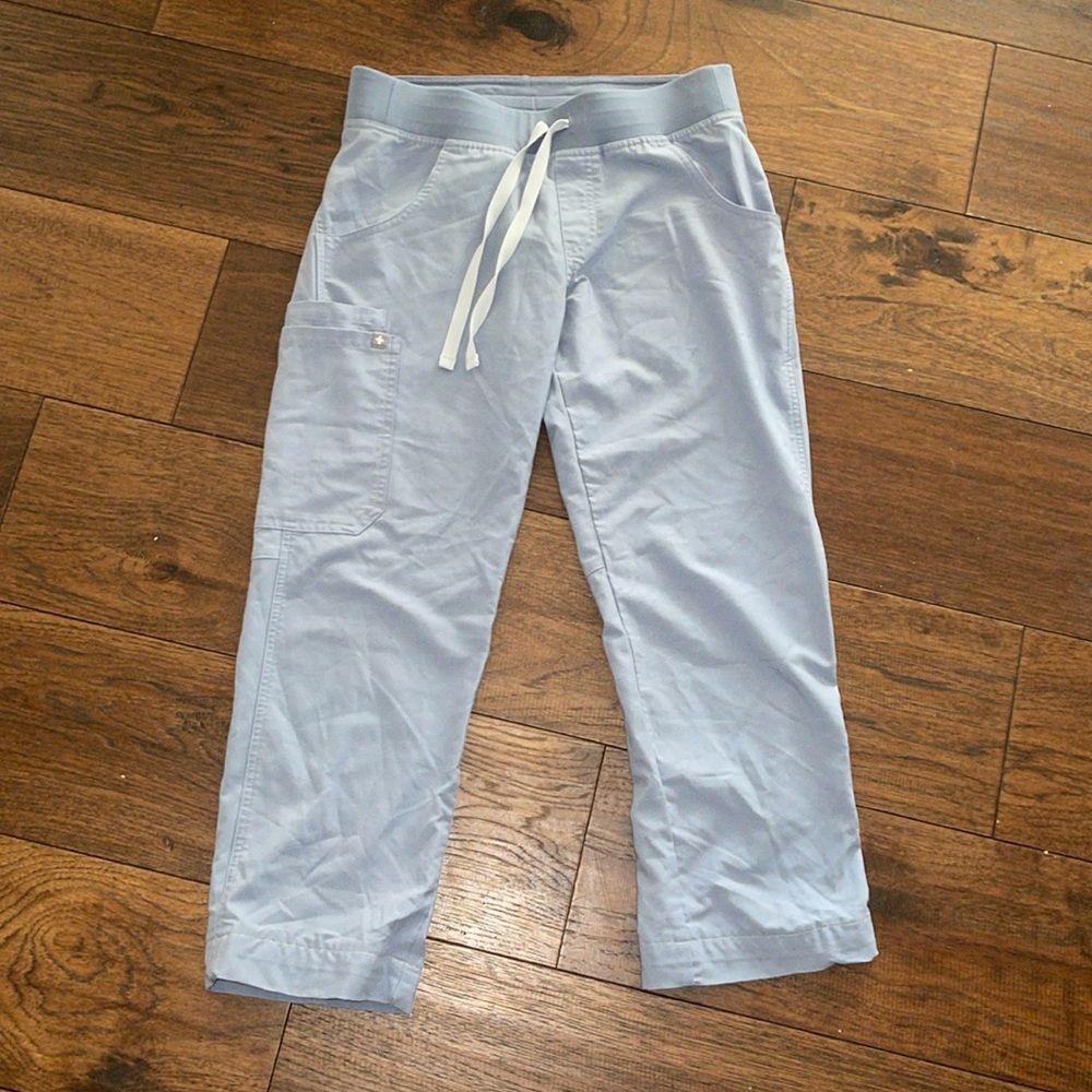 Figs High Waisted Yola Pant denim blue size small petite
